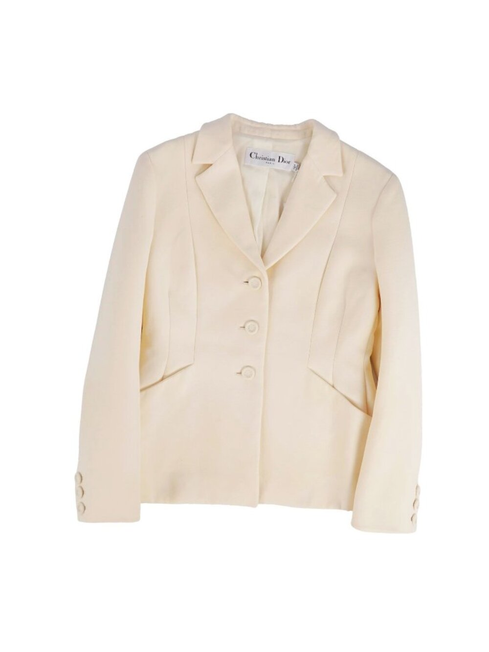 Dior Tailored Jacket Bar Blazer Wool Silk Ivory US 6